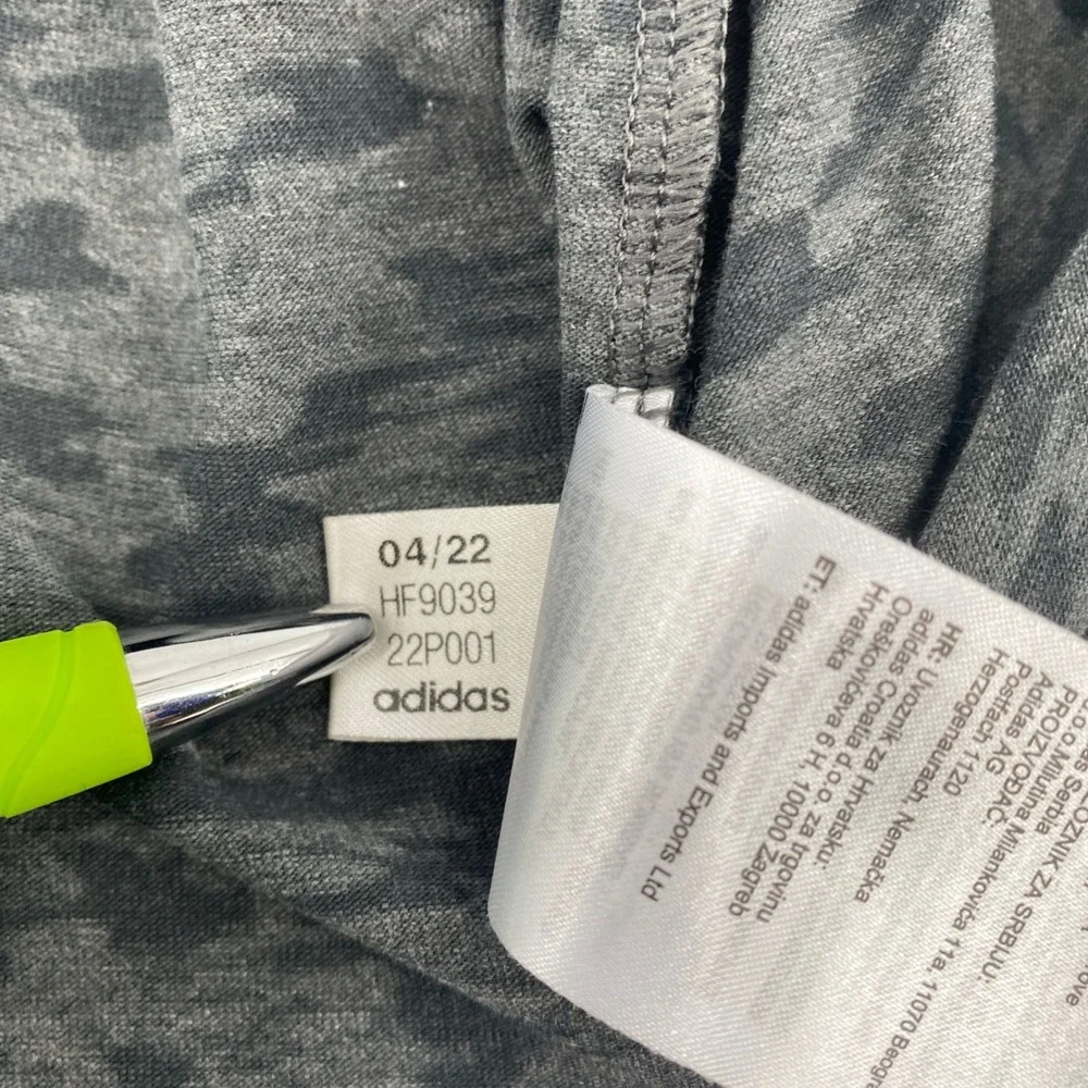 Adidas Golf Polo Shirt Mens Extra Large Gray Camo Performance Sustainable Active
